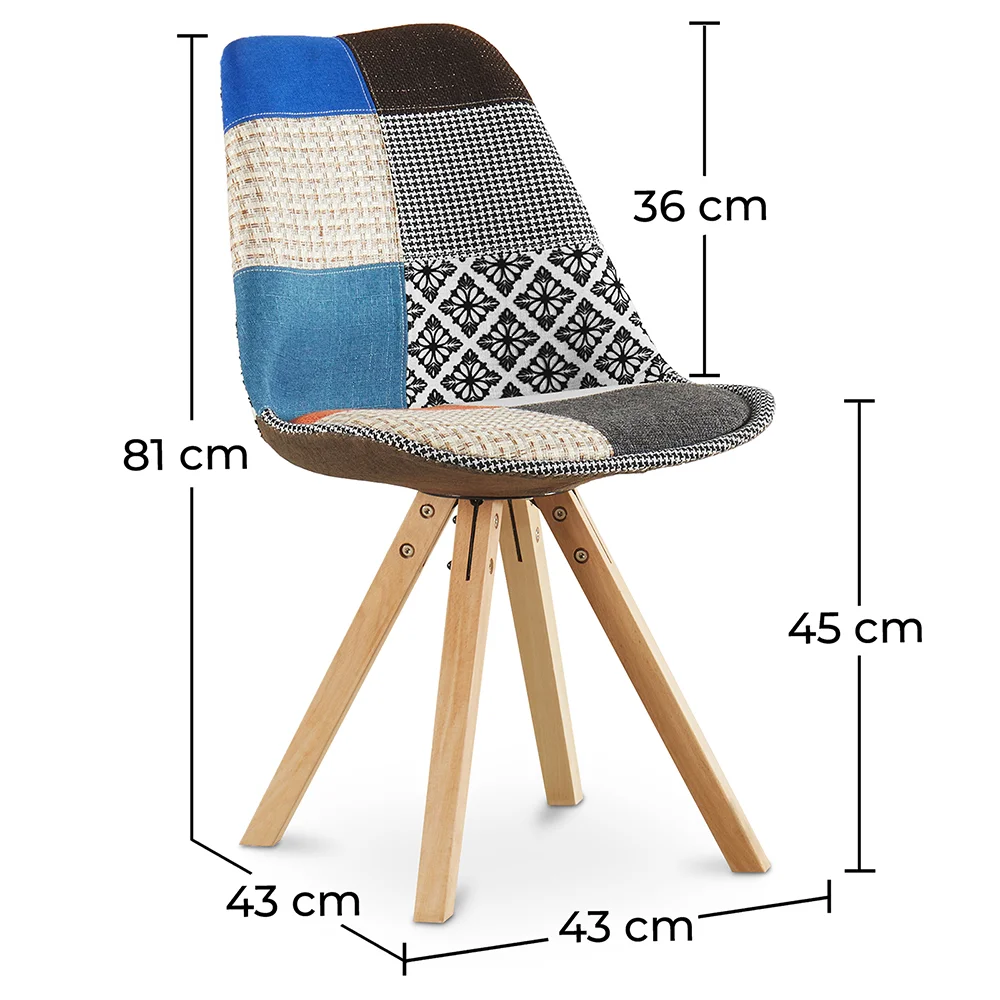 Esszimmerstuhl - Bezogen mit Patchwork -Pixi  image 10