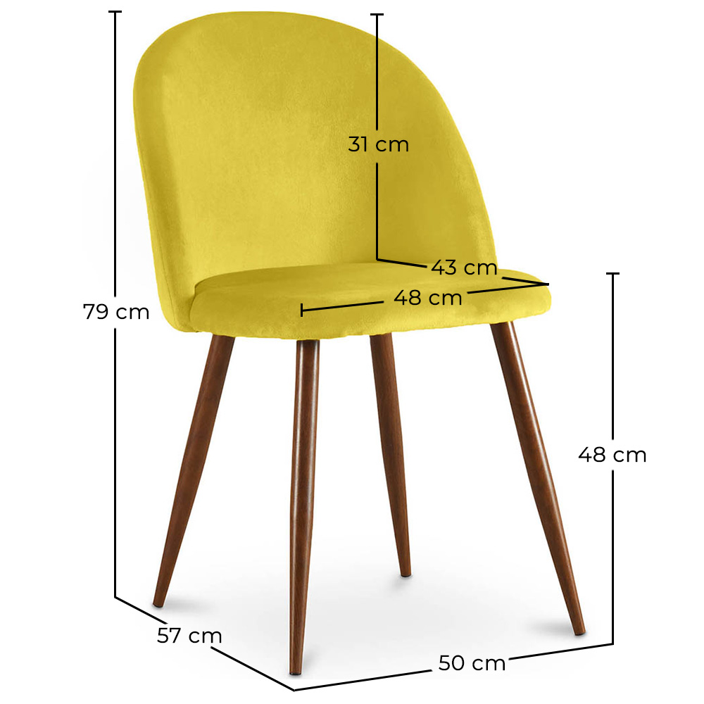 Esszimmerstuhl - Mit Samt gepolstert - Skandinavisches Design - Evelyne image 10