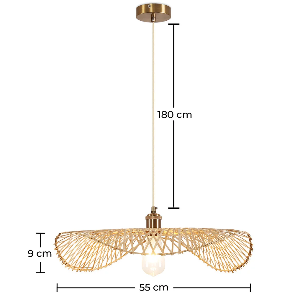 Bambus-Deckenlampe - Pendelleuchte im Boho-Bali-Design - Bahati image 10