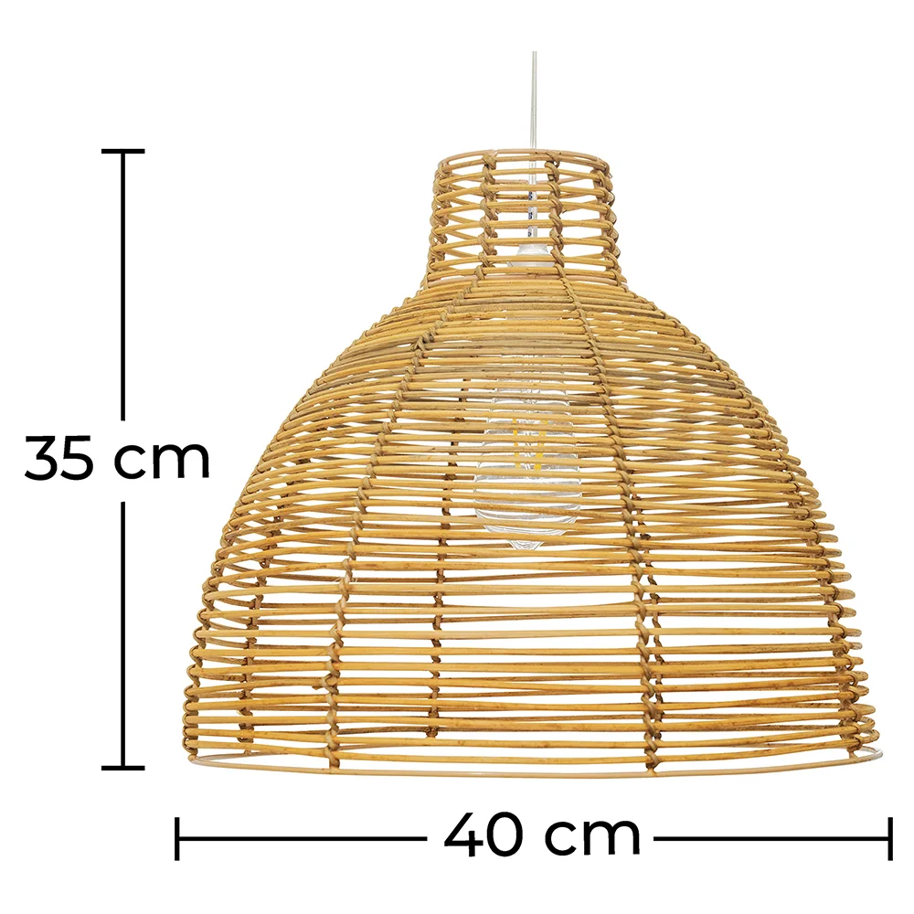 Rattan-Deckenlampe - Pendelleuchte im Boho-Bali-Design - Can image 10