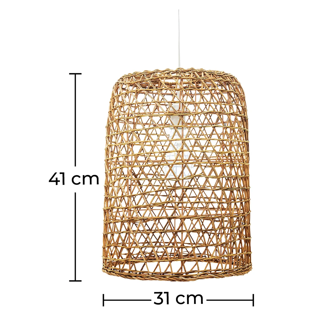 Rattan-Deckenlampe - Boho-Bali-Design-Pendelleuchte - Lian image 10