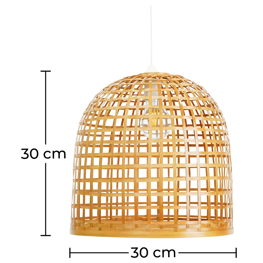 Deckenlampe aus Bambus - B Boho-Bali-Design-Pendelleuchte - Thi image 10