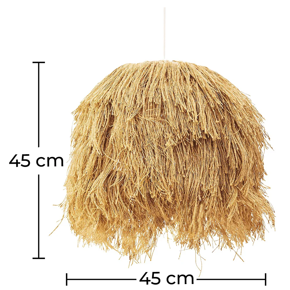 Jute-Deckenlampe - Boho-Bali-Design-Hängelampe - Lien image 10