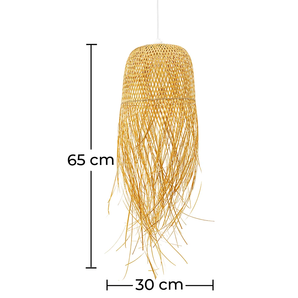 Deckenlampe aus Bambus - Boho-Bali-Design Pendelleuchte - Thow image 10