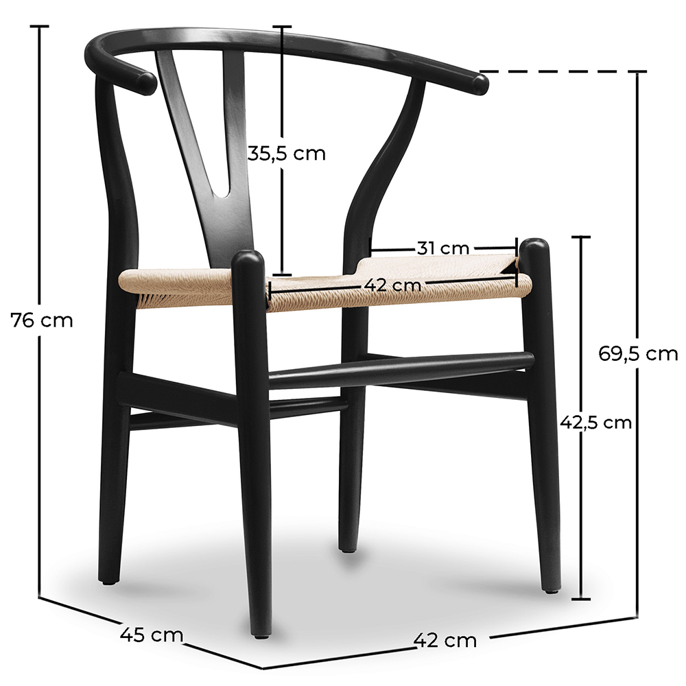 2er-Pack Esszimmerstühle aus Holz - skandinavisches Design - Wish image 10