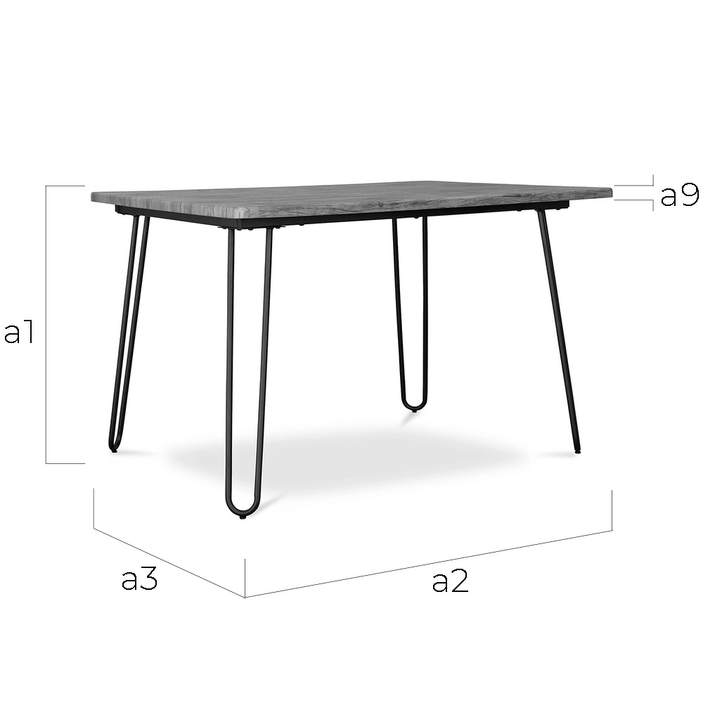 Schreibtischset - Industriedesign 120cm - Hairpin + Esszimmerstuhl - Stylix image 10