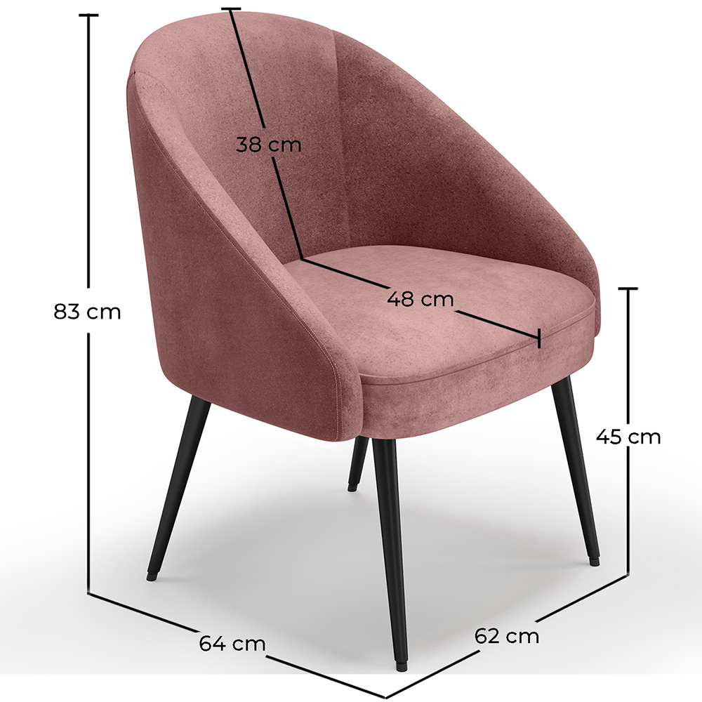 Design-Sessel - In Samt bezogen - Wasda image 10