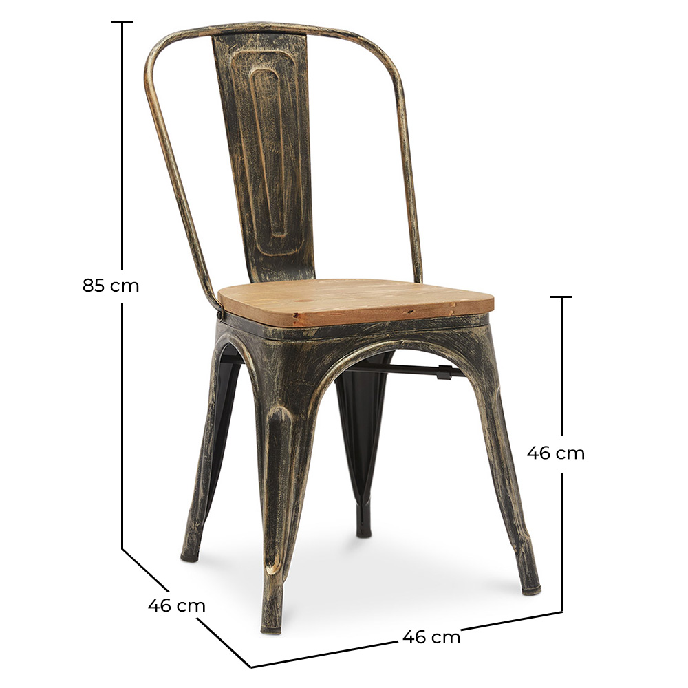 Esszimmerstuhl - Industriedesign - Stahl und Holz - Neuauflage - Stylix image 10