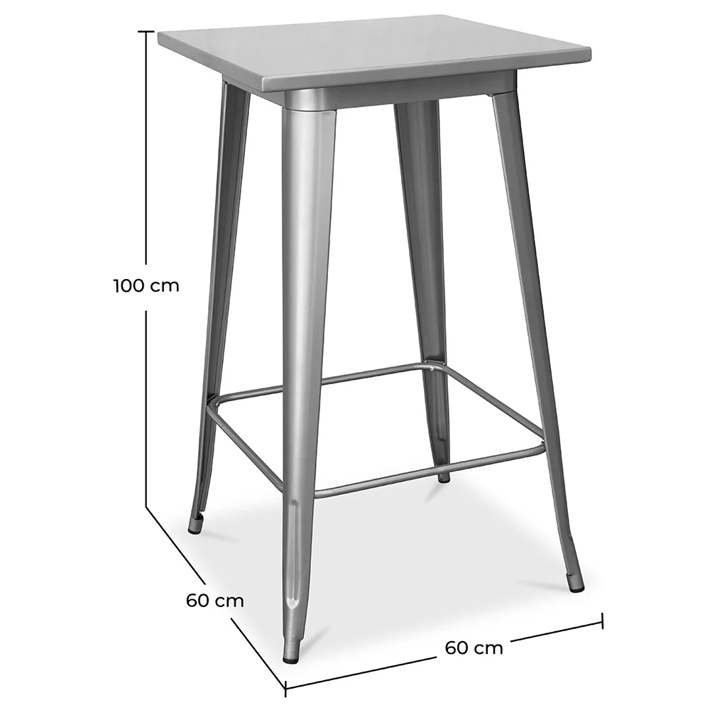 Quadratischer Hocker-Tisch - Industriedesign - 100 cm - Galla image 10