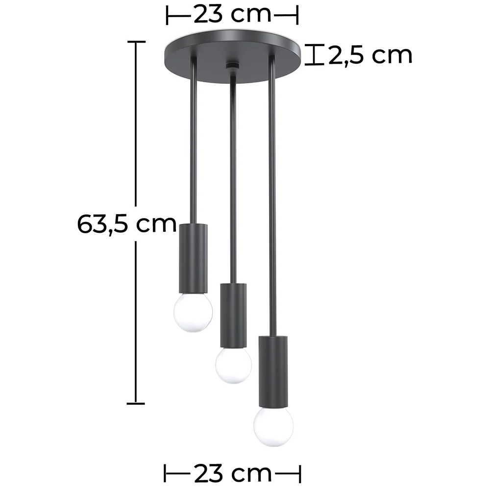 Design-Deckenlampe - Hängeleuchte - 3 Arme - Troy image 10