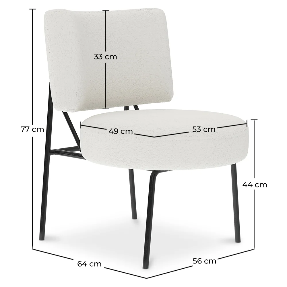 Sessel gepolstert in Bouclé-Stoff - Jerna image 10