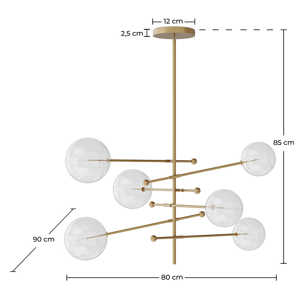  Kugel-Deckenlampe - Design-Pendelleuchte - Blun image 10