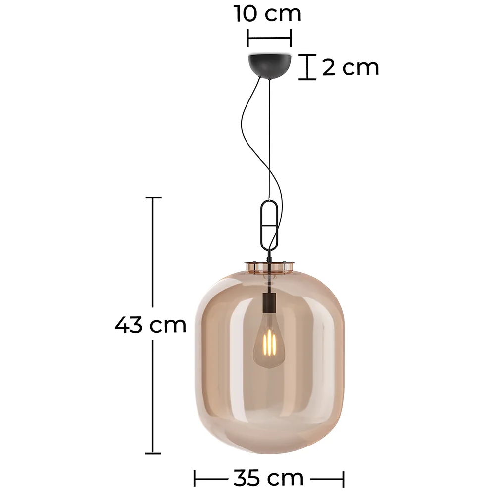 Kristall-Deckenlampe - mittelgroße Design-Hängelampe - Grau image 10