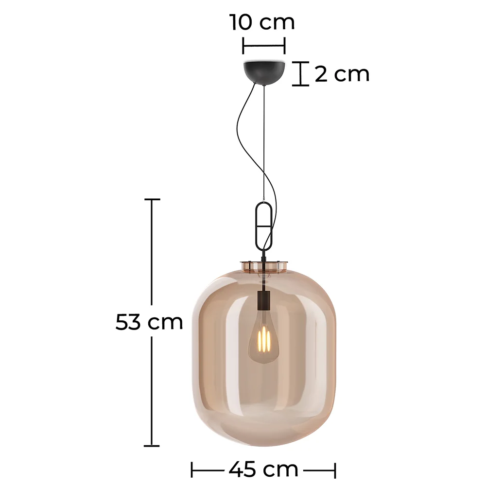 Deckenlampe aus Kristall - Pendelleuchte - Groß - Grau image 10