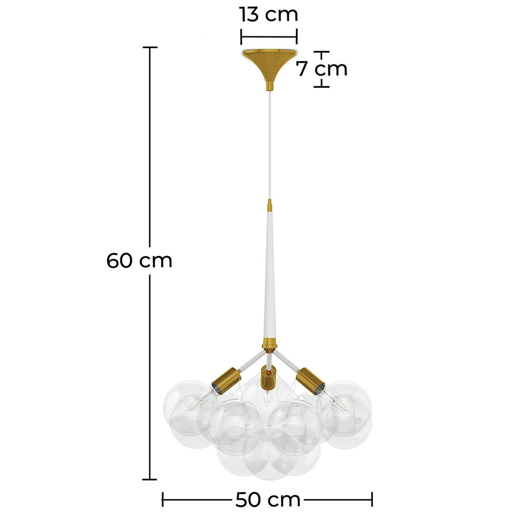 Deckenlampe mit Glaskugeln - Hängeleuchte im Design - Glaub image 10