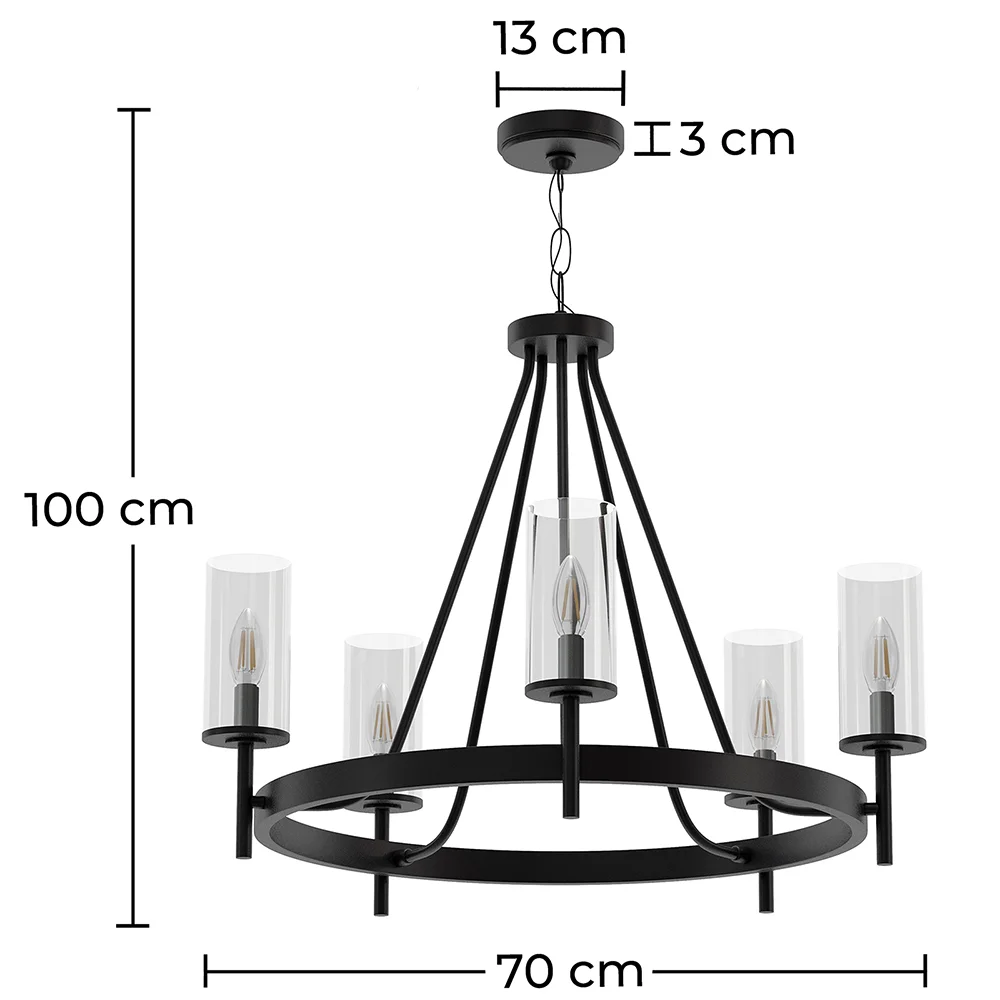 Deckenlampe - Hängeleuchte - Kronleuchter - Loney image 10