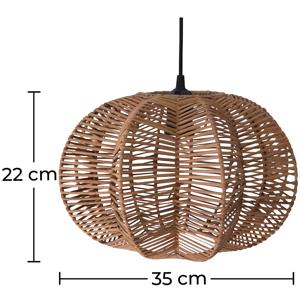 Deckenlampe aus Rattan -  Boho-Bali-Design-Pendelleuchte - Pya image 10