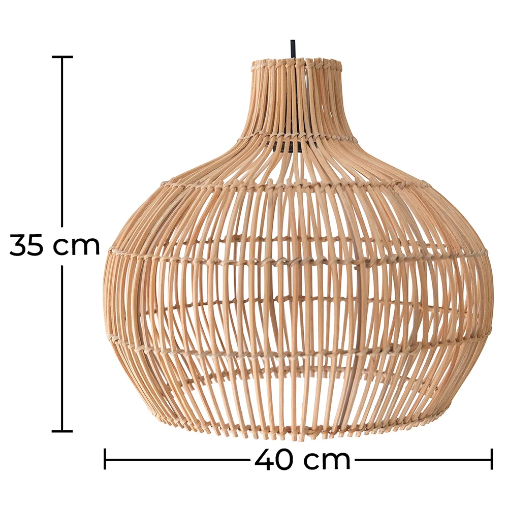 Rattan-Deckenlampe - Boho-Bali-Design-Pendelleuchte - Elan image 10