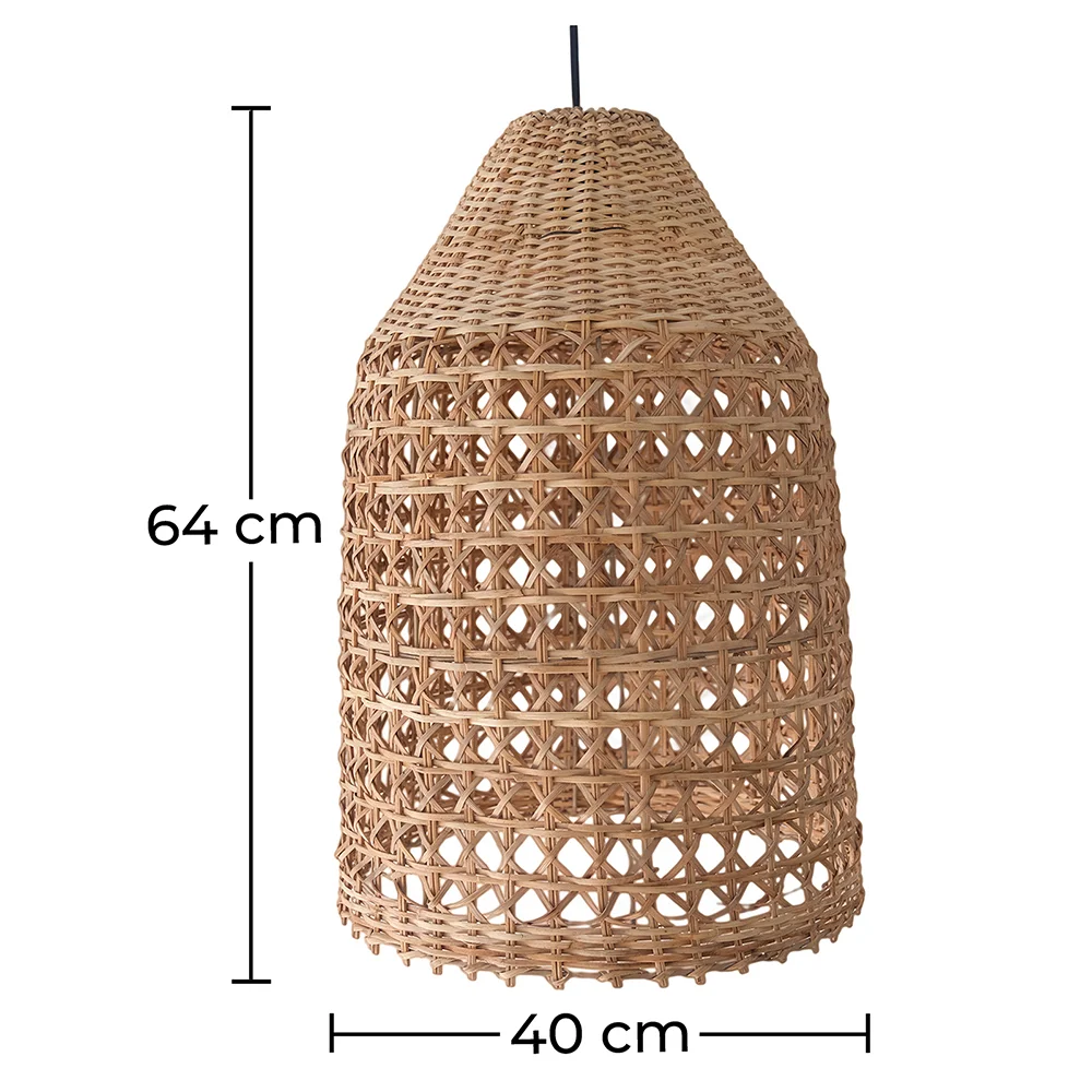 Rattan-Deckenlampe - Pendelleuchte im Boho-Bali-Design - Fai image 10