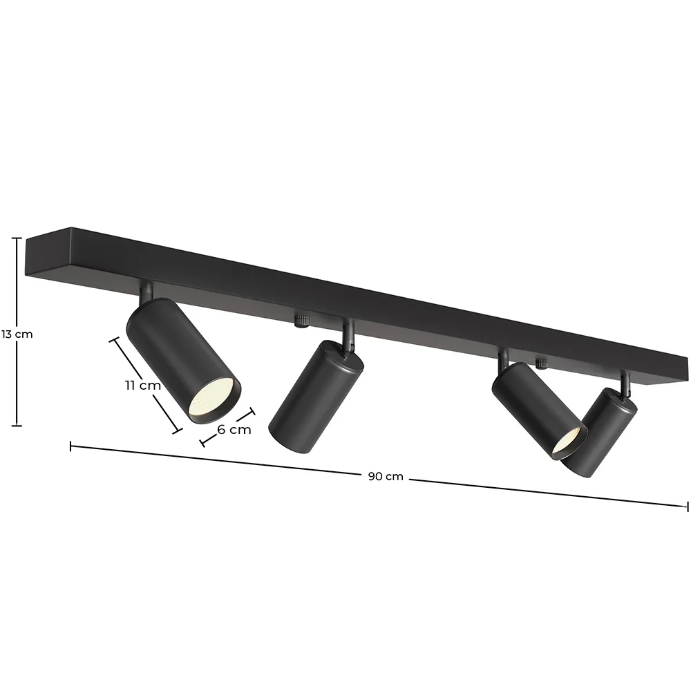 Hängeleuchte – Schiene mit 4 einstellbaren Spots – 90 cm image 10