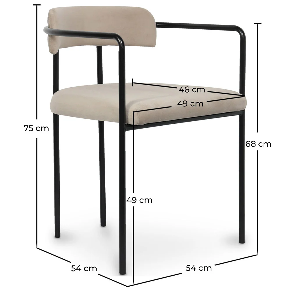 Gepolsterter Esszimmerstuhl - Samt - Garne image 10