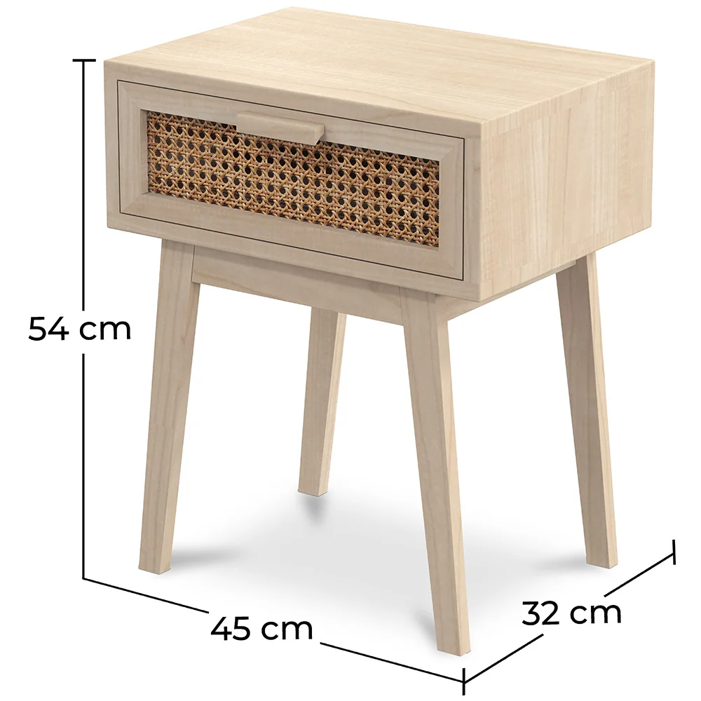 Nachttisch mit Schublade - Boho Bali Holz - Yanpai image 10