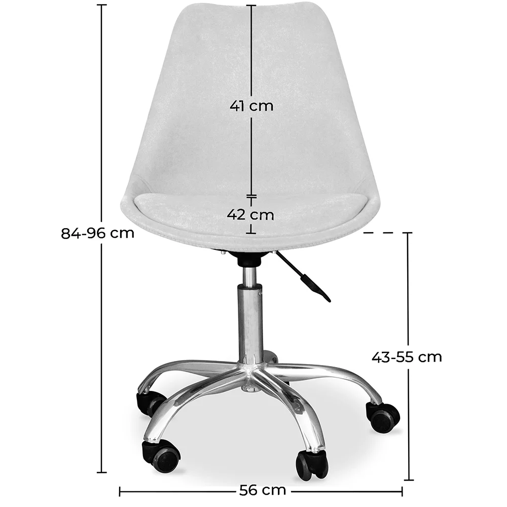 Gepolsterter Schreibtischstuhl mit Rollen - Tulip image 10