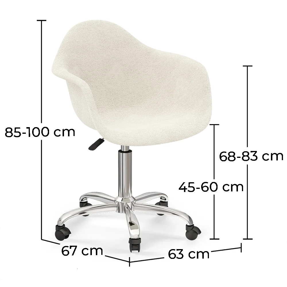 Drehbarer Bürostuhl - Bouclé-Polsterung - Dominic image 10
