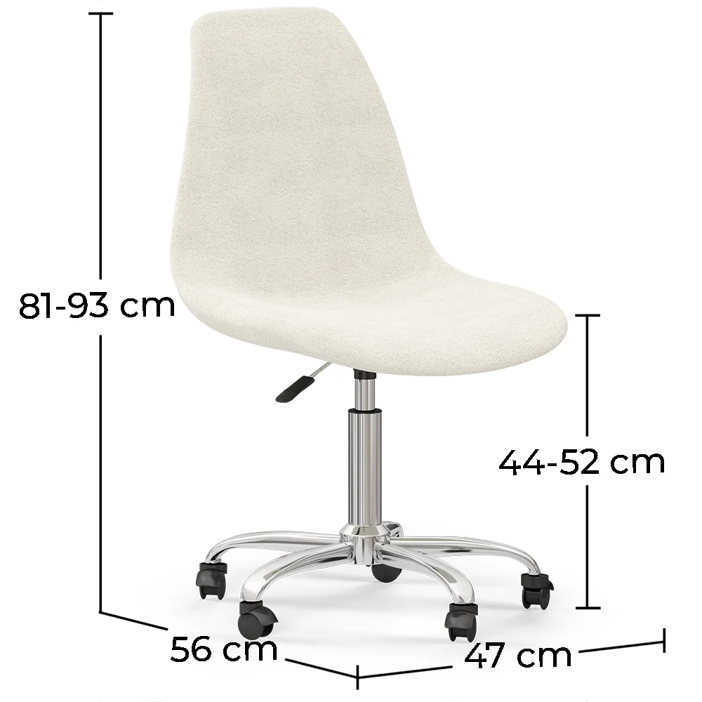 Drehbarer Bürostuhl - Bouclé-Polsterung - Denisse image 10