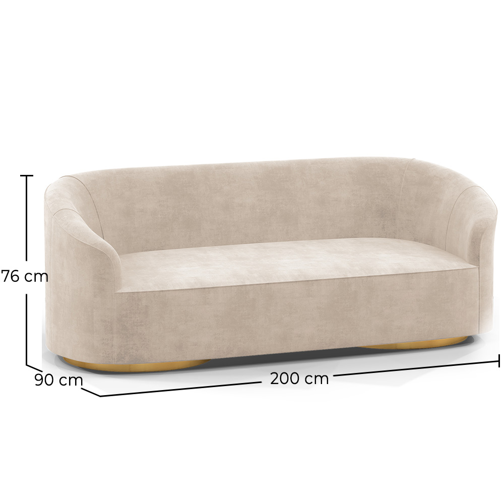 3/4-Sitzer-Sofa mit Samtbezug - Herina image 10