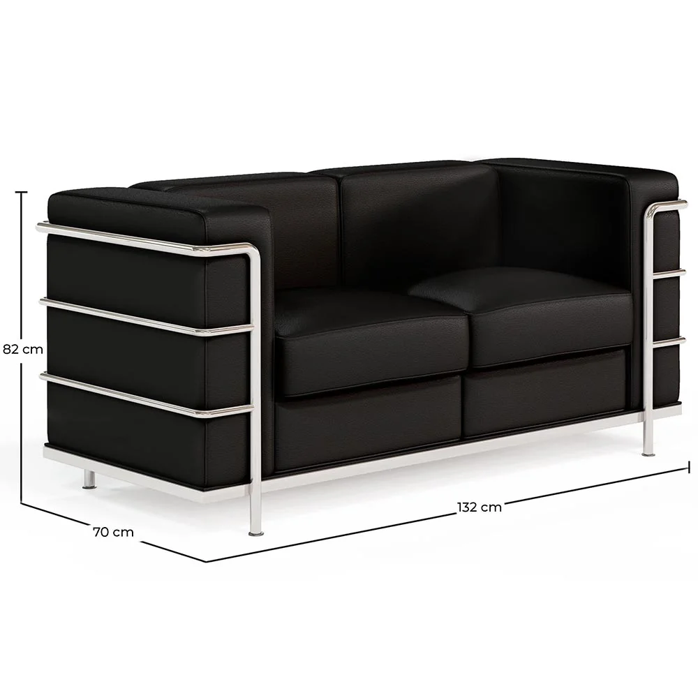 2-Sitzer Sofa - Bezug aus veganem Leder - Lecur image 10