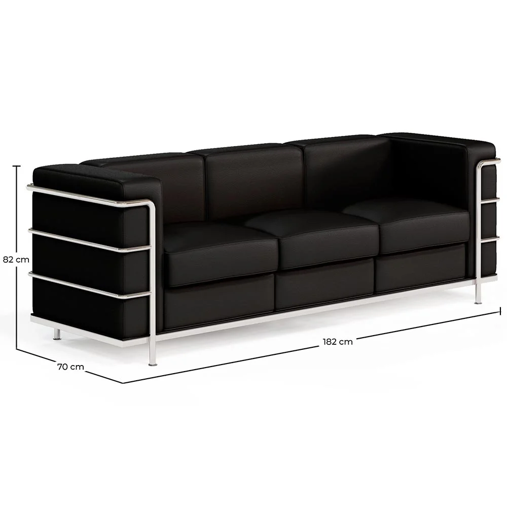 3-Sitzer Sofa - Bezug aus veganem Leder - Lecur image 10