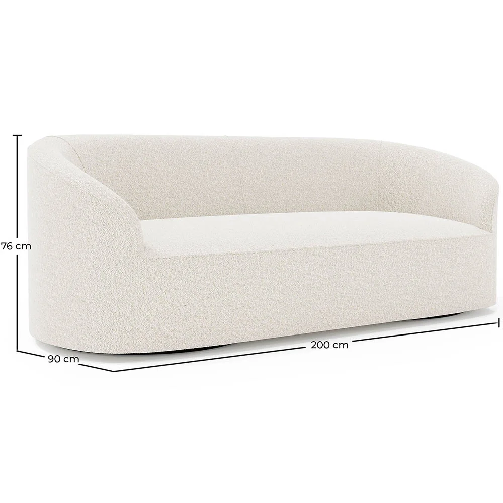 3/4-Sitzer Sofa - Bezug aus Bouclé-Stoff - Herina image 10