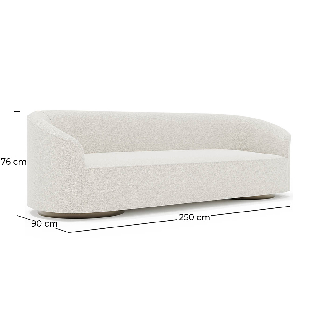 4/5-Sitzer Sofa - Bouclé-Stoffbezug - Herina image 10