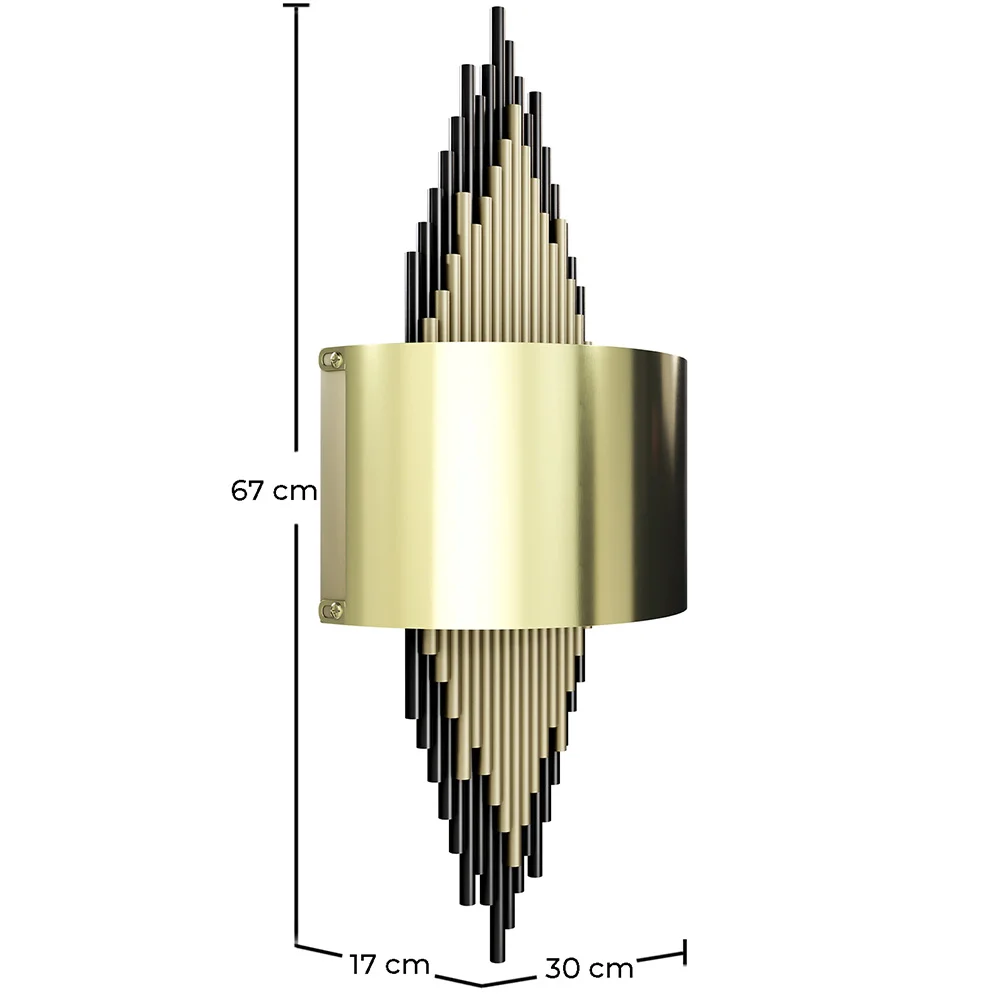 Goldene Wandlampe Wandleuchte - Golden image 10