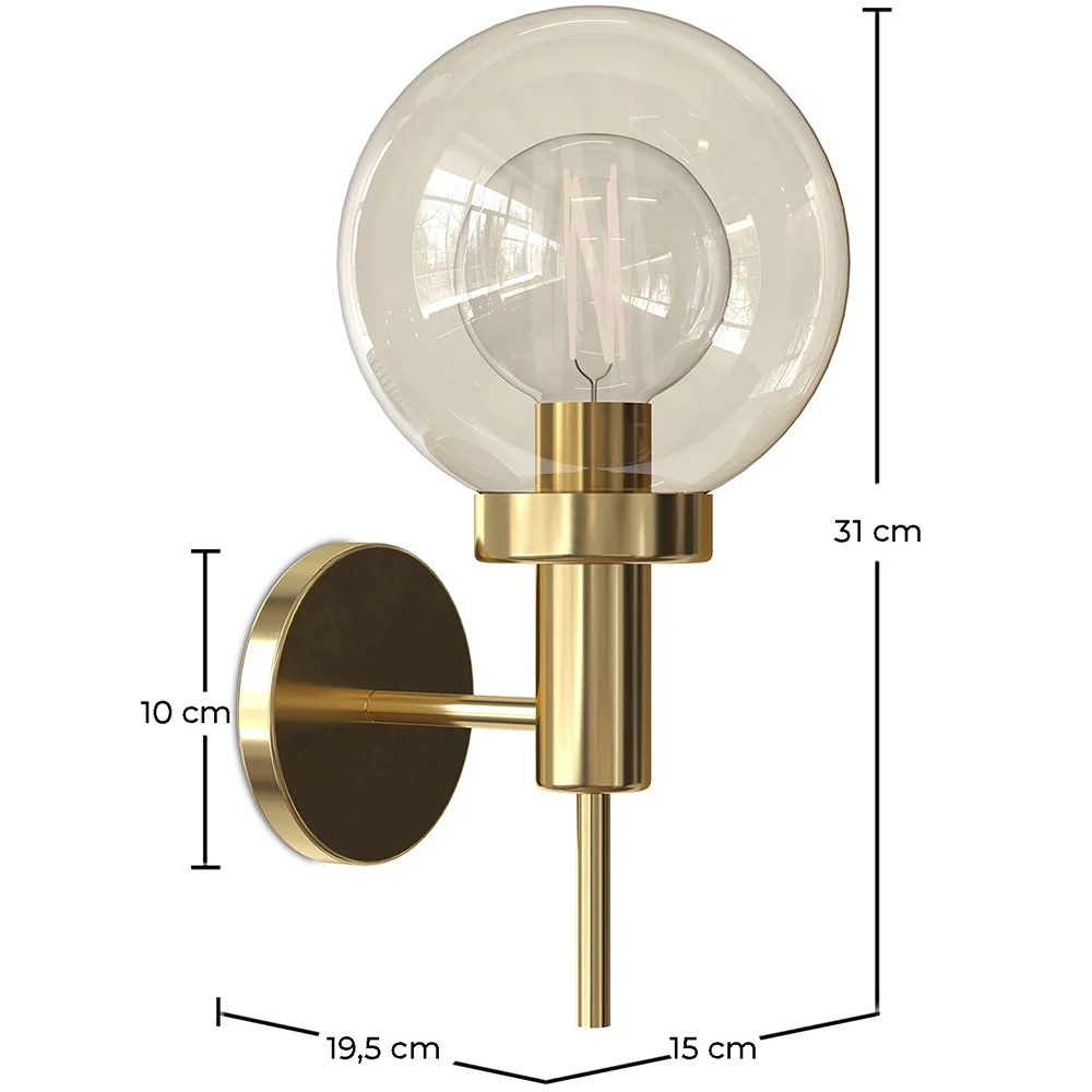 Goldene Wandleuchte - Lica image 10