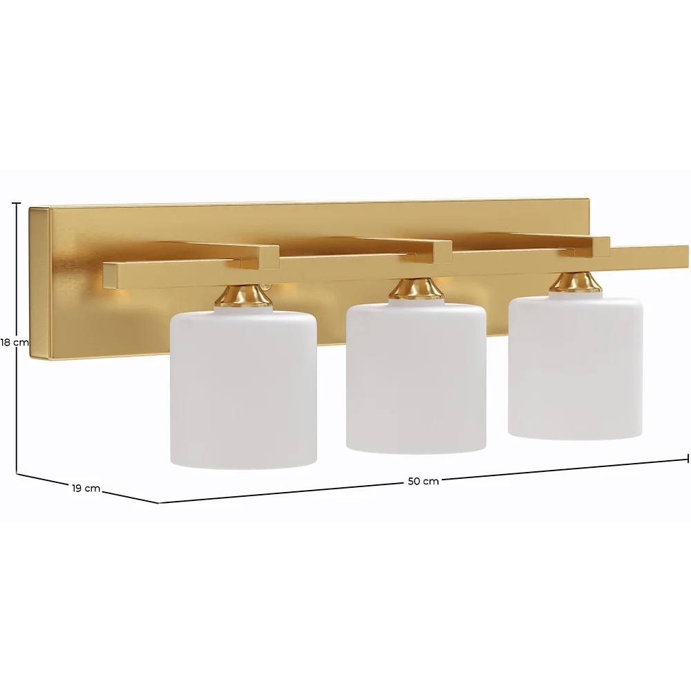 Gealterte goldene Wandleuchte - 3-Licht-Applikation - Violett image 10