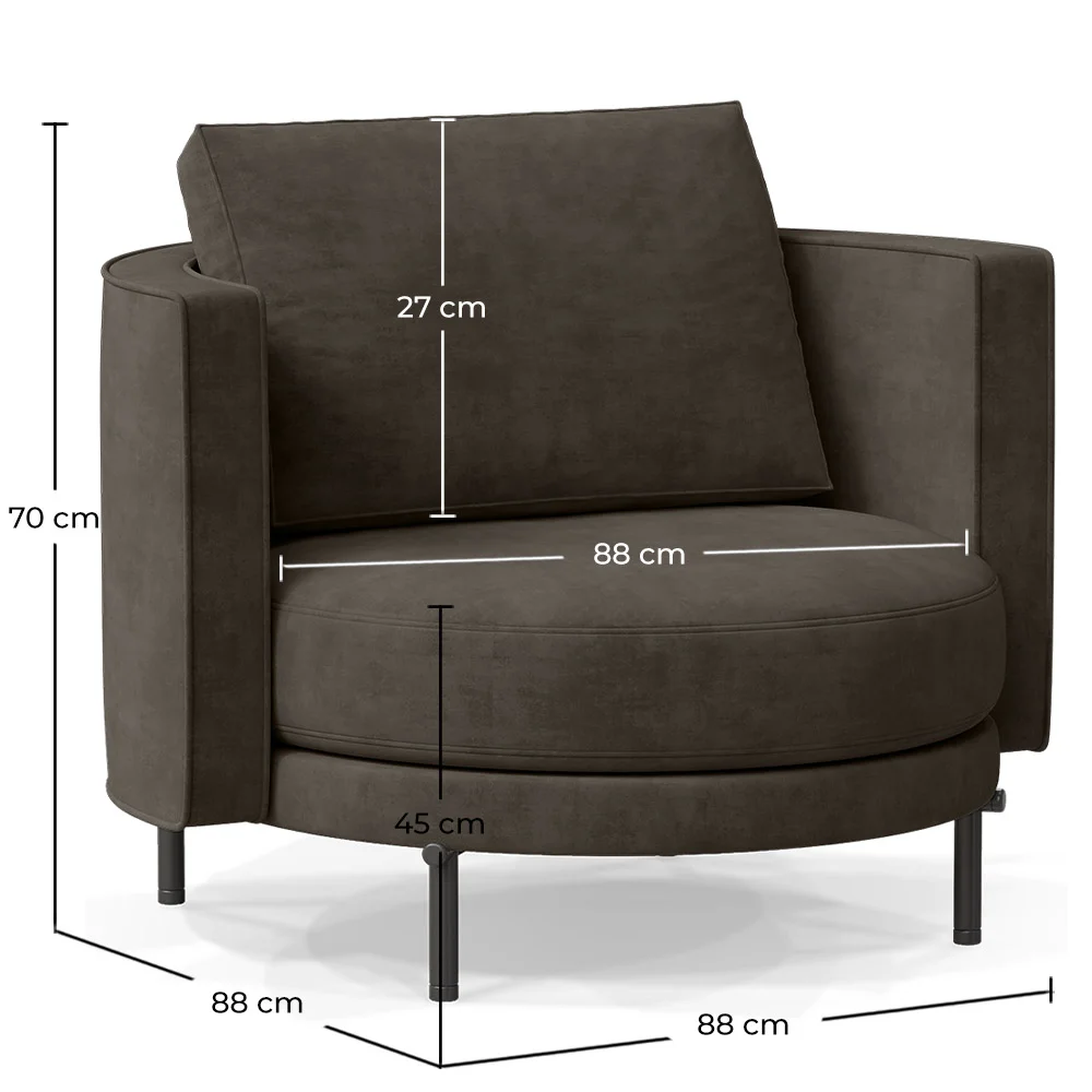 Designsessel - Samtbezug - Maura image 10