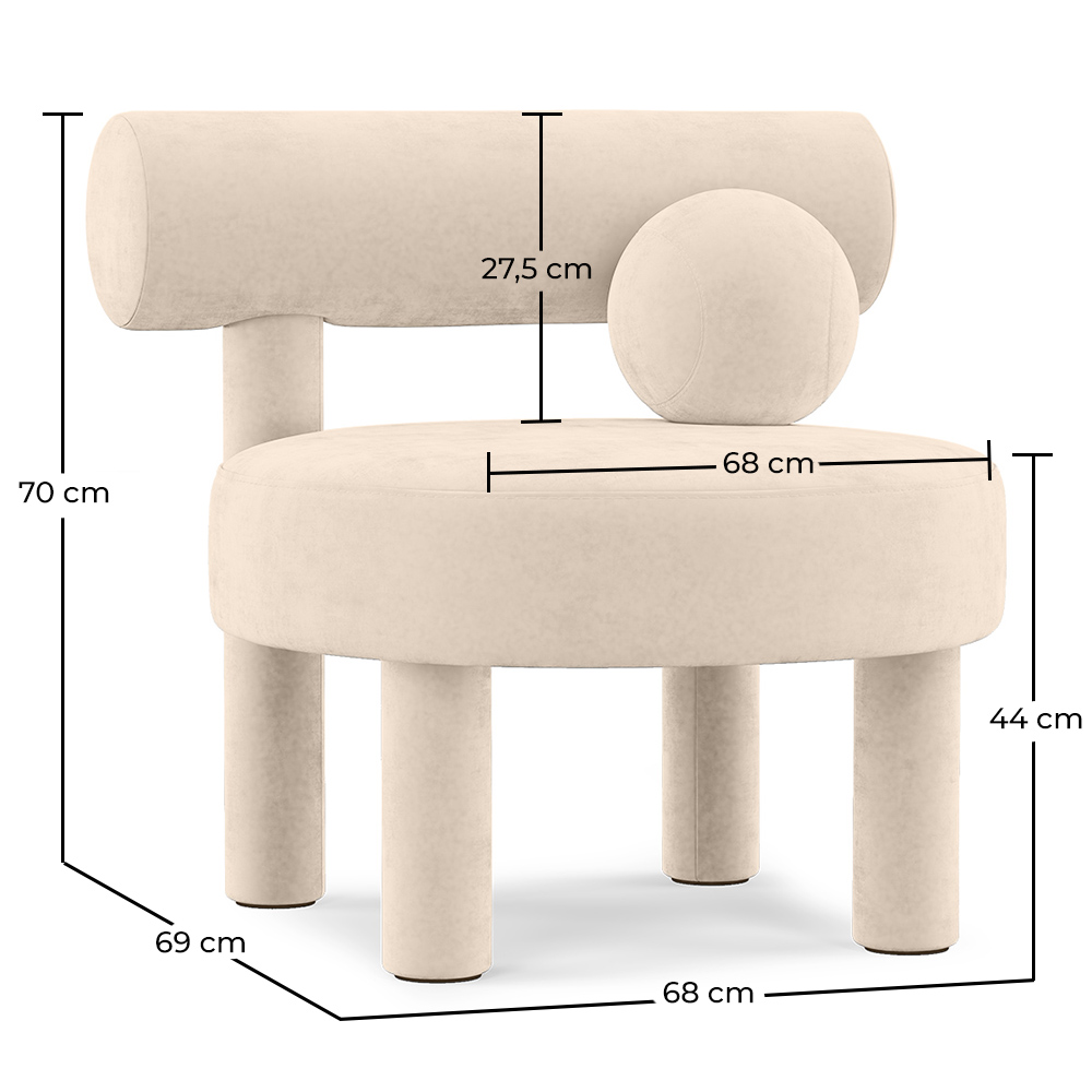 Sessel - Bezogen mit Samtstoff - Klena image 10