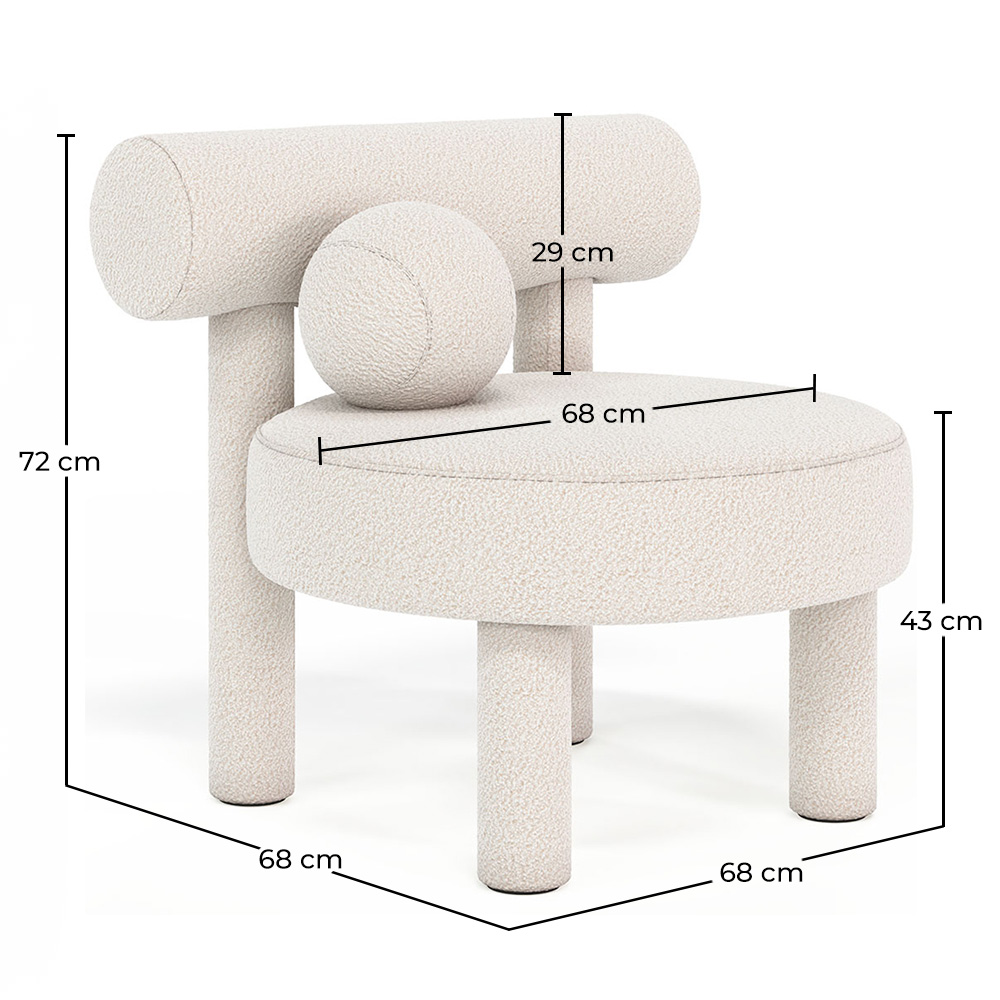 Sessel - Bezogen mit Bouclé-Stoff - Klena image 10