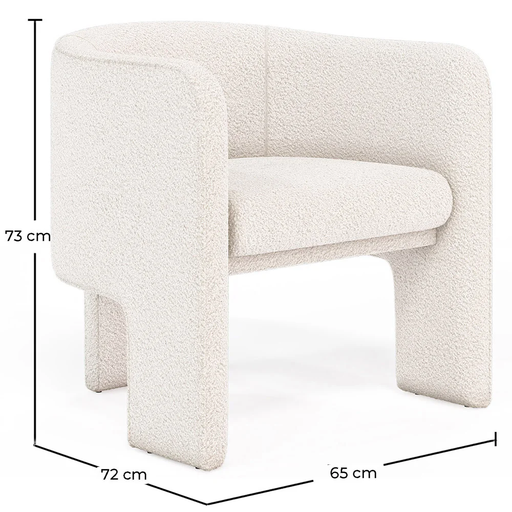 Designsessel - Bouclé-Stoff gepolsterter Sessel - Curtis image 10