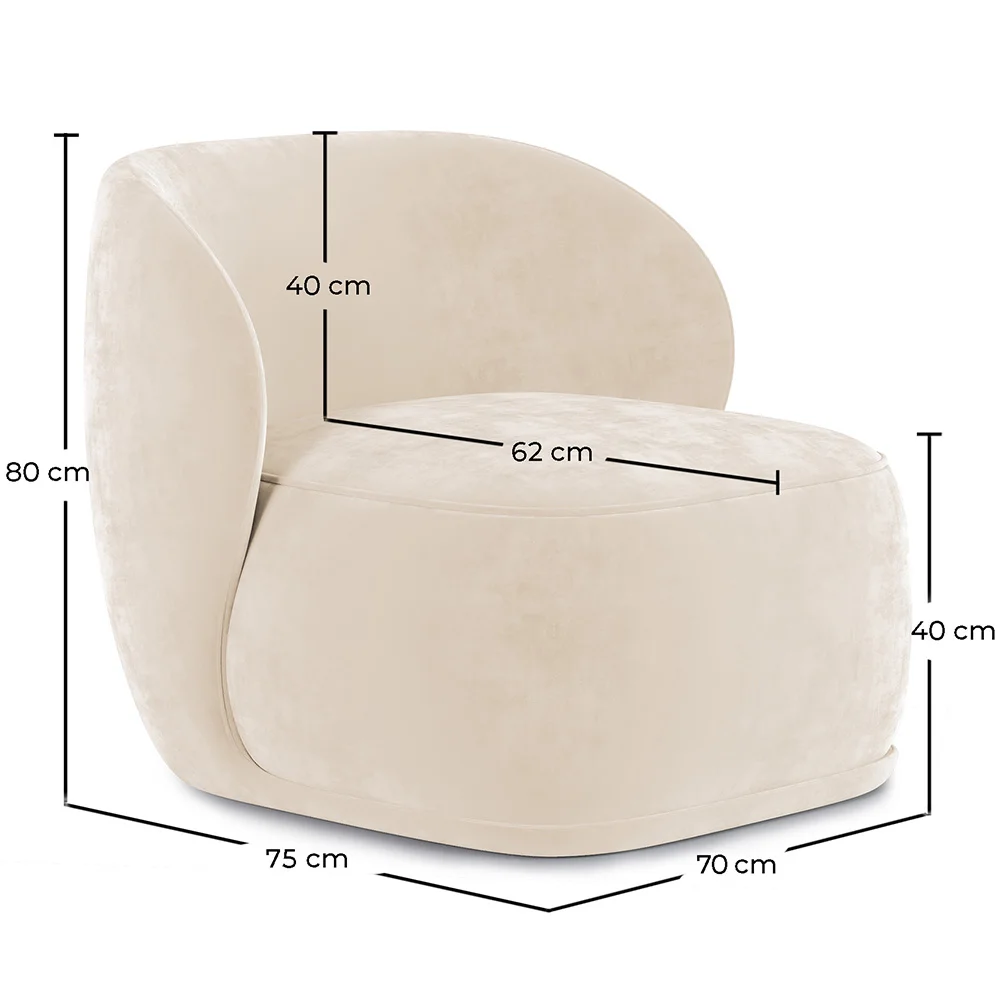 Samtbezogener Sessel - Butaca - Mykel image 10