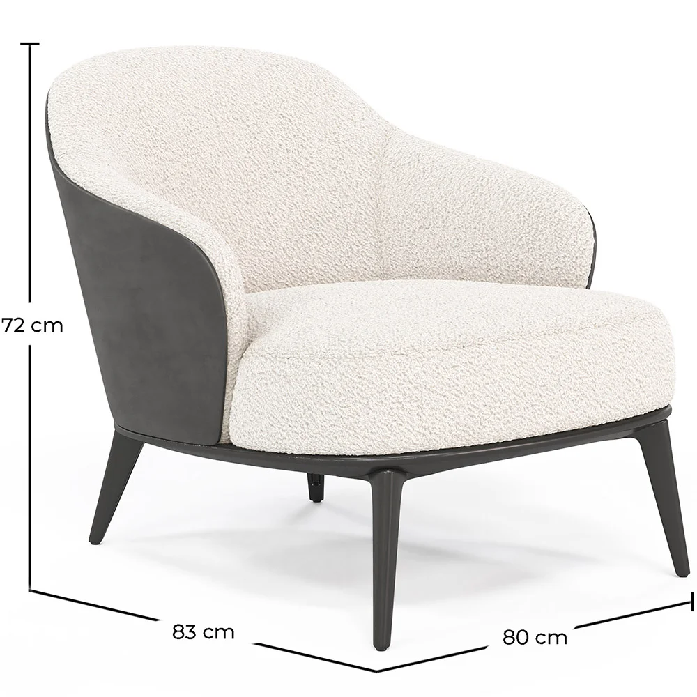  Gepolsterter Sessel mit Boucle-Stoffbezug - Luc image 10