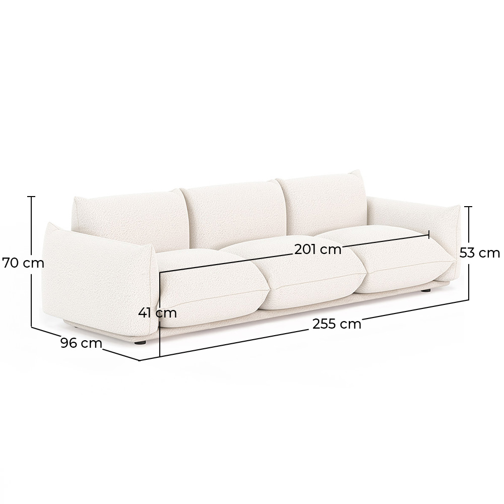 3-Sitzer Sofa - Bouclé-Stoffbezug - Wers image 10