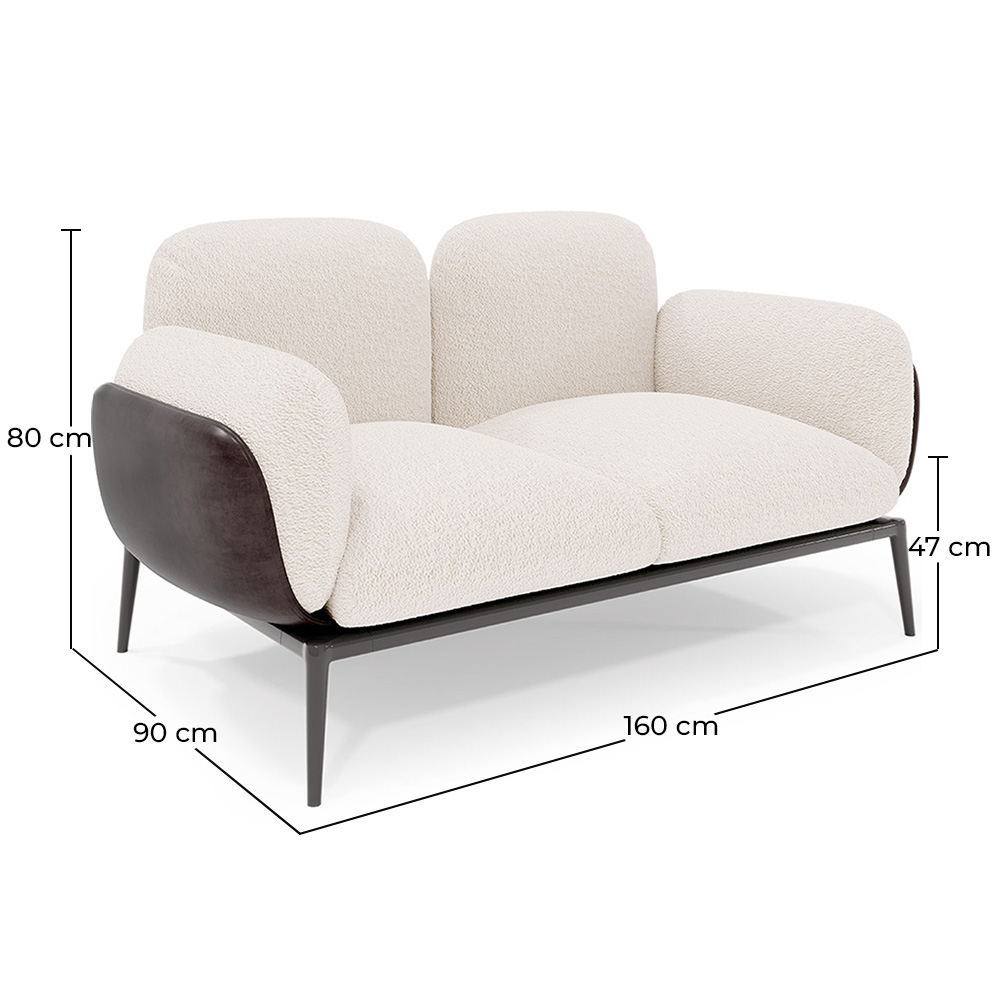 2-Sitzer-Sofa - Bezug aus Bouclé-Stoff - Vandan image 10