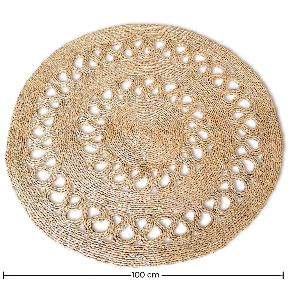 Runder Jute-Teppich - Boho Bali - 100 CM - Ilya image 10