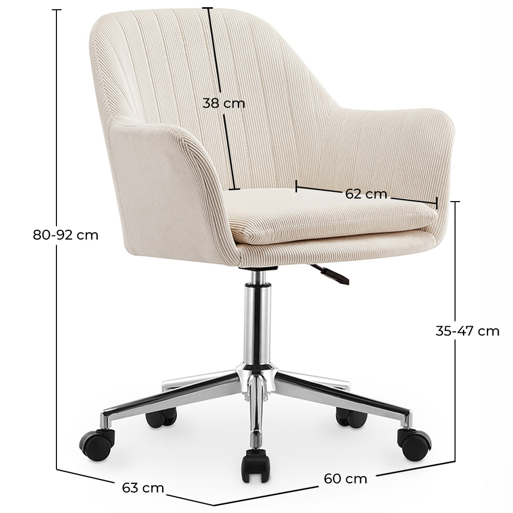 Drehbarer Bürostuhl mit Armlehnen - Lumby image 10