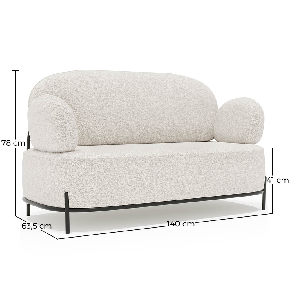 2/3-Sitzer Sofa - Bezug aus Bouclé-Stoff - Baman image 10