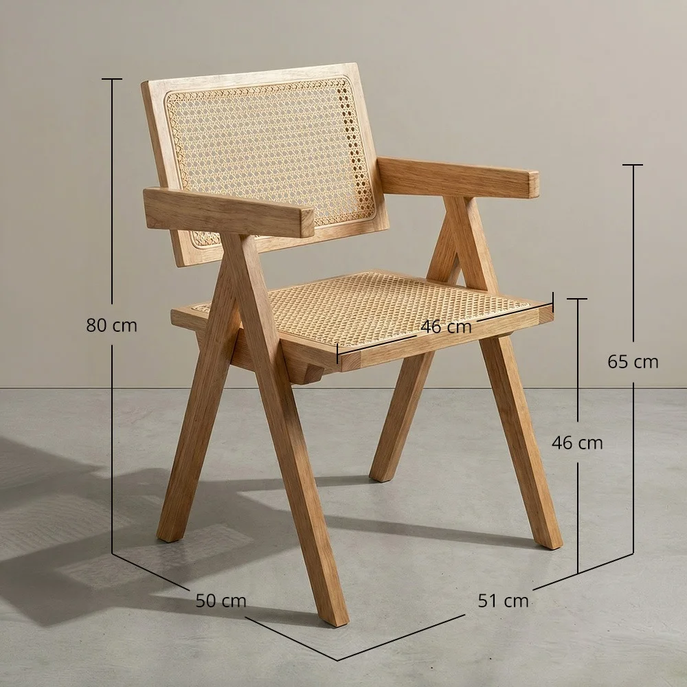 Esszimmerstuhl aus Rattan - mit Armlehnen - Kane image 10