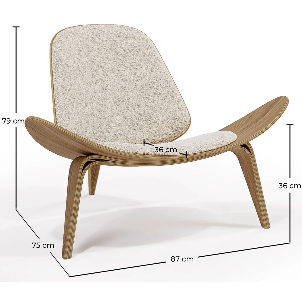 Designer-Sessel - Skandinavischer Sessel - Stoffbezug - Lucy image 10